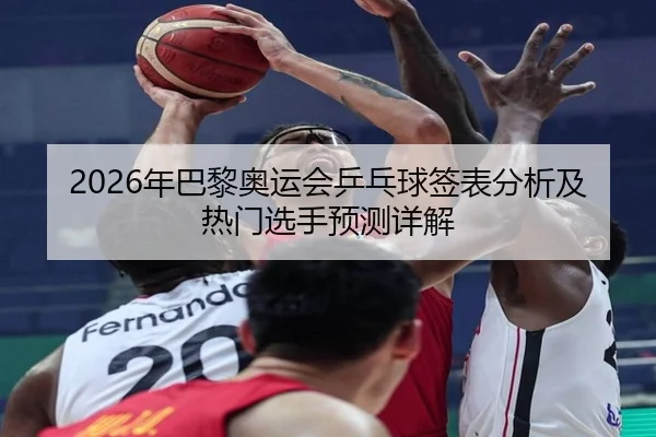 2026年巴黎奥运会乒乓球签表分析及热门选手预测详解